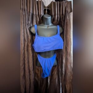 Blue 2 piece swimsuit